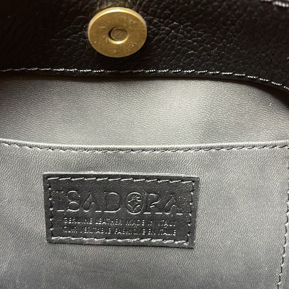 Isadora Italy Black Pebbled Leather Women's Bag - Picture 3 of 9